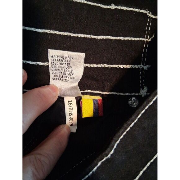 Bamboo Jeans Black with White Stitching Boot Cup Juniors 13/14 - Picture 9 of 9